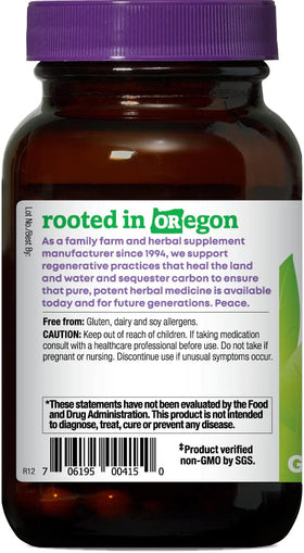 Boîte de complément Rhodiola Oregon's Wild Harvest avec racine de Rhodiola