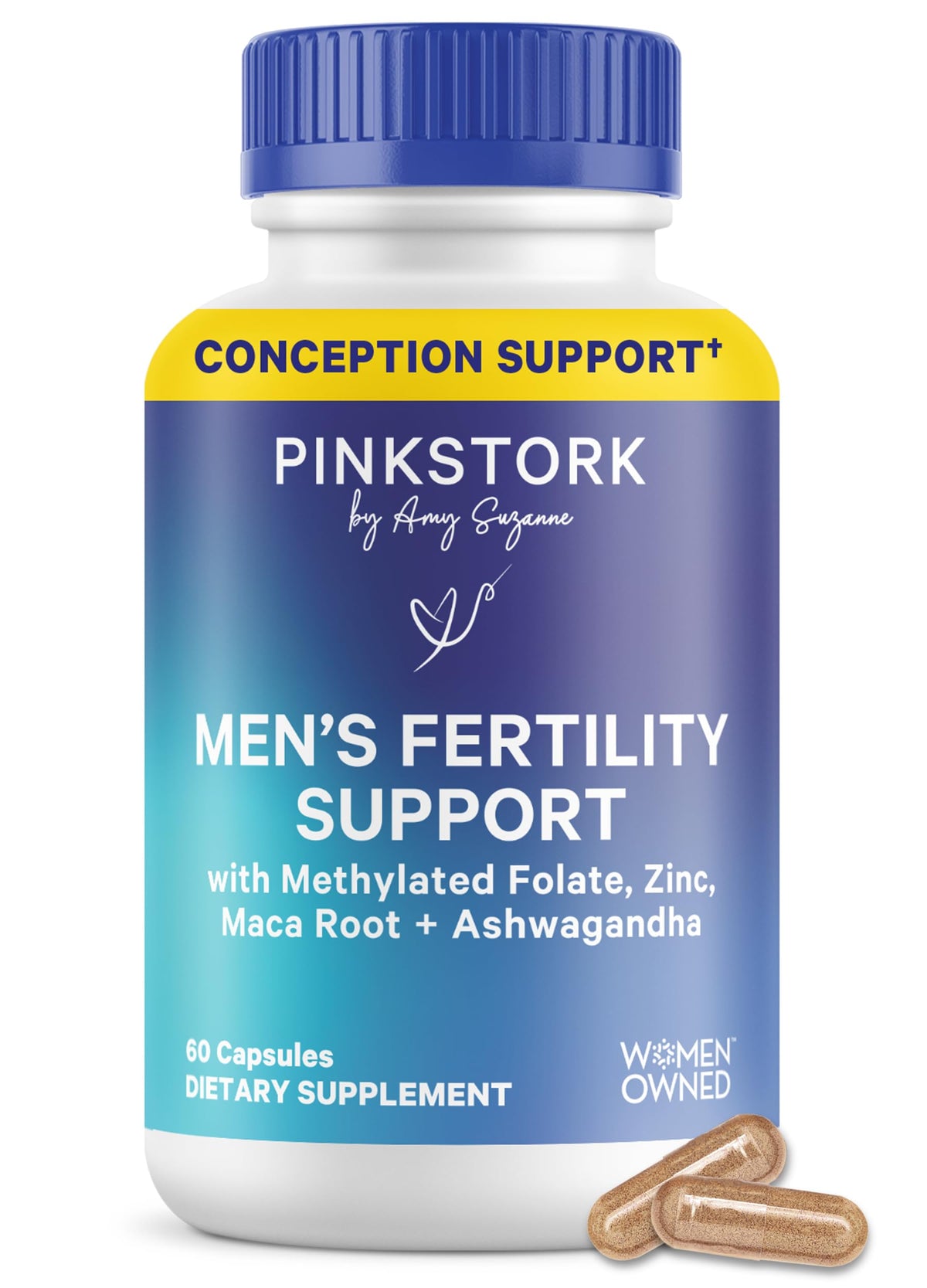 Boîte de compléments alimentaires Pink Stork Fertilité Masculine 60 capsules