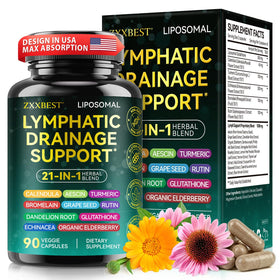 Boîte de compléments alimentaires ZXXBEST Drainage Lymphatique 90 capsules