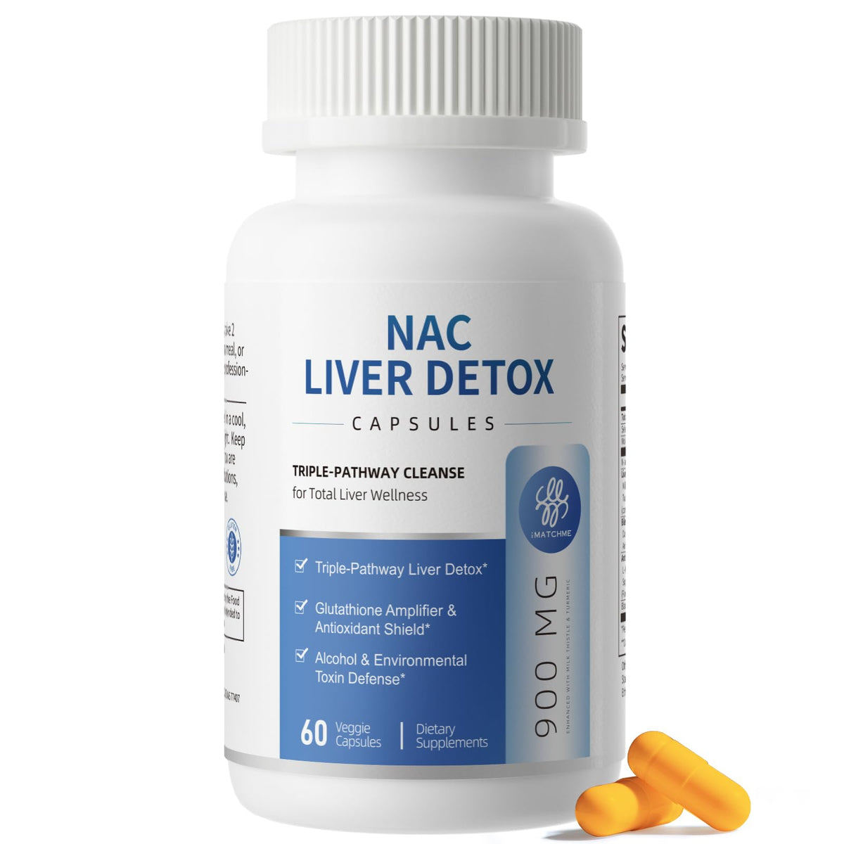 Boîte de compléments NAC 900mg iMATCHME avec vue avant