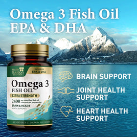 Boîte de compléments Omega 3, affichage des gélules