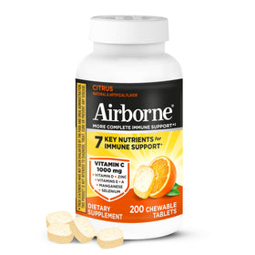 Boîte de comprimés à mâcher Airborne Vitamine C 1000mg 200 comprimés