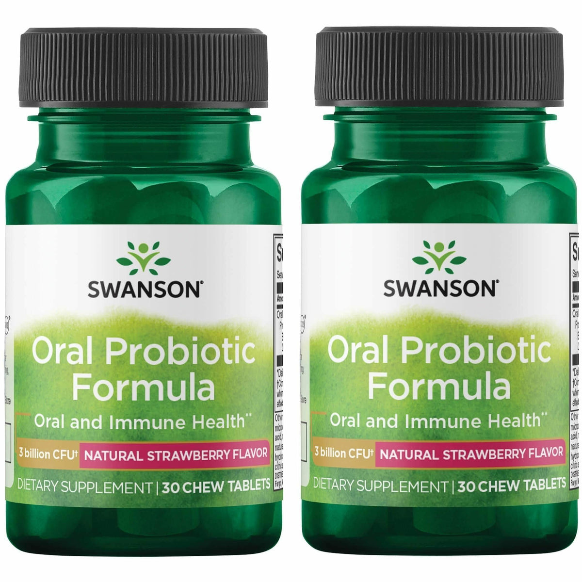 Boîte de comprimés à mâcher Swanson Probiotique Oral BLIS K12, fraise
