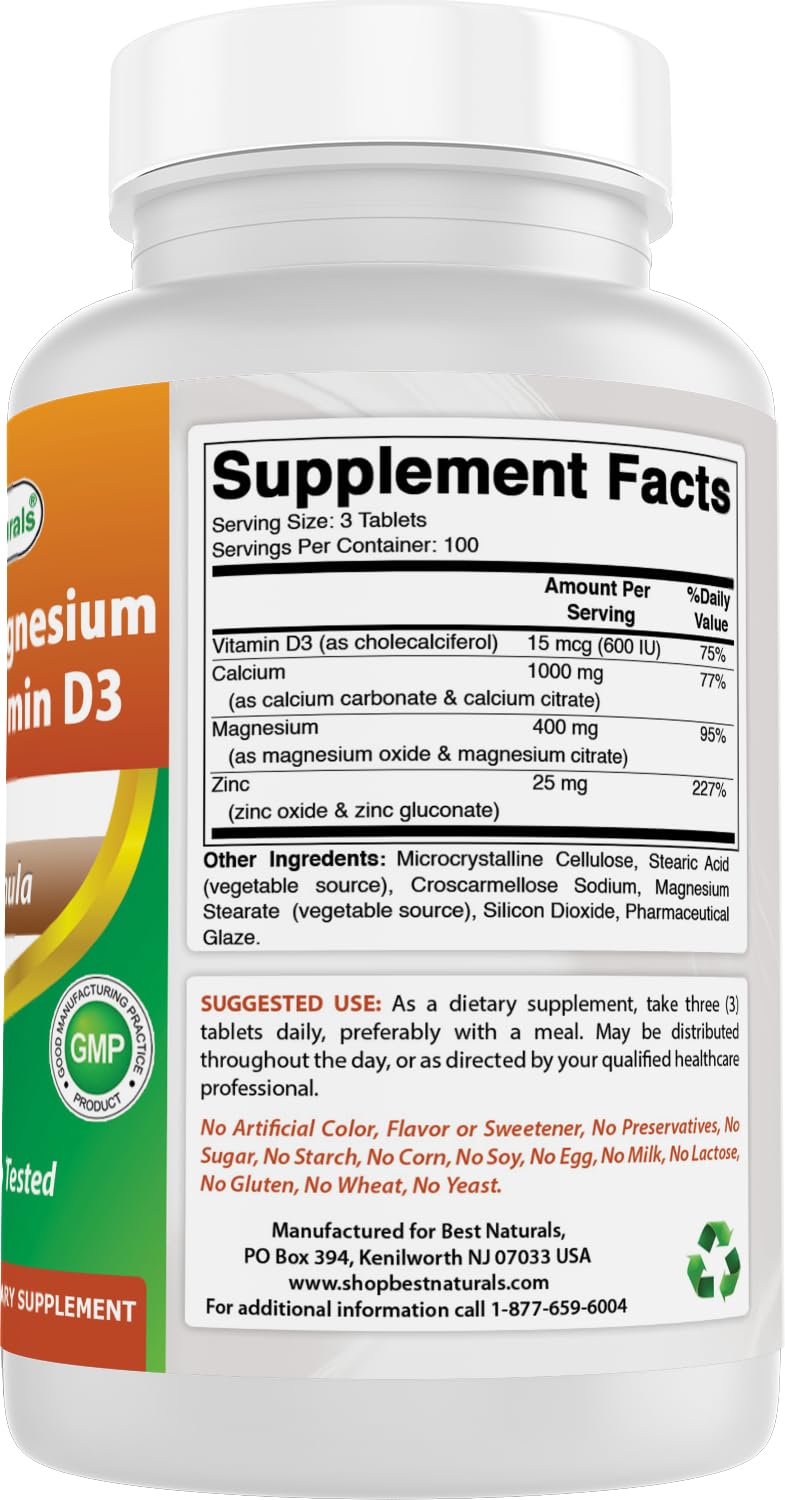 Boîte de comprimés Calcium Magnésium Zinc D3 ouverte