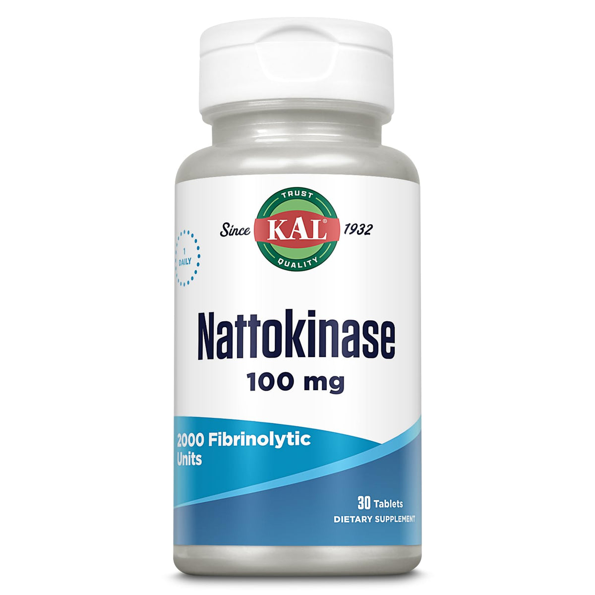 Boîte de comprimés KAL Nattokinase 100 Mg vue de face