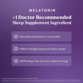 Boîte de comprimés Natrol Melatonin 10 mg avec étiquette