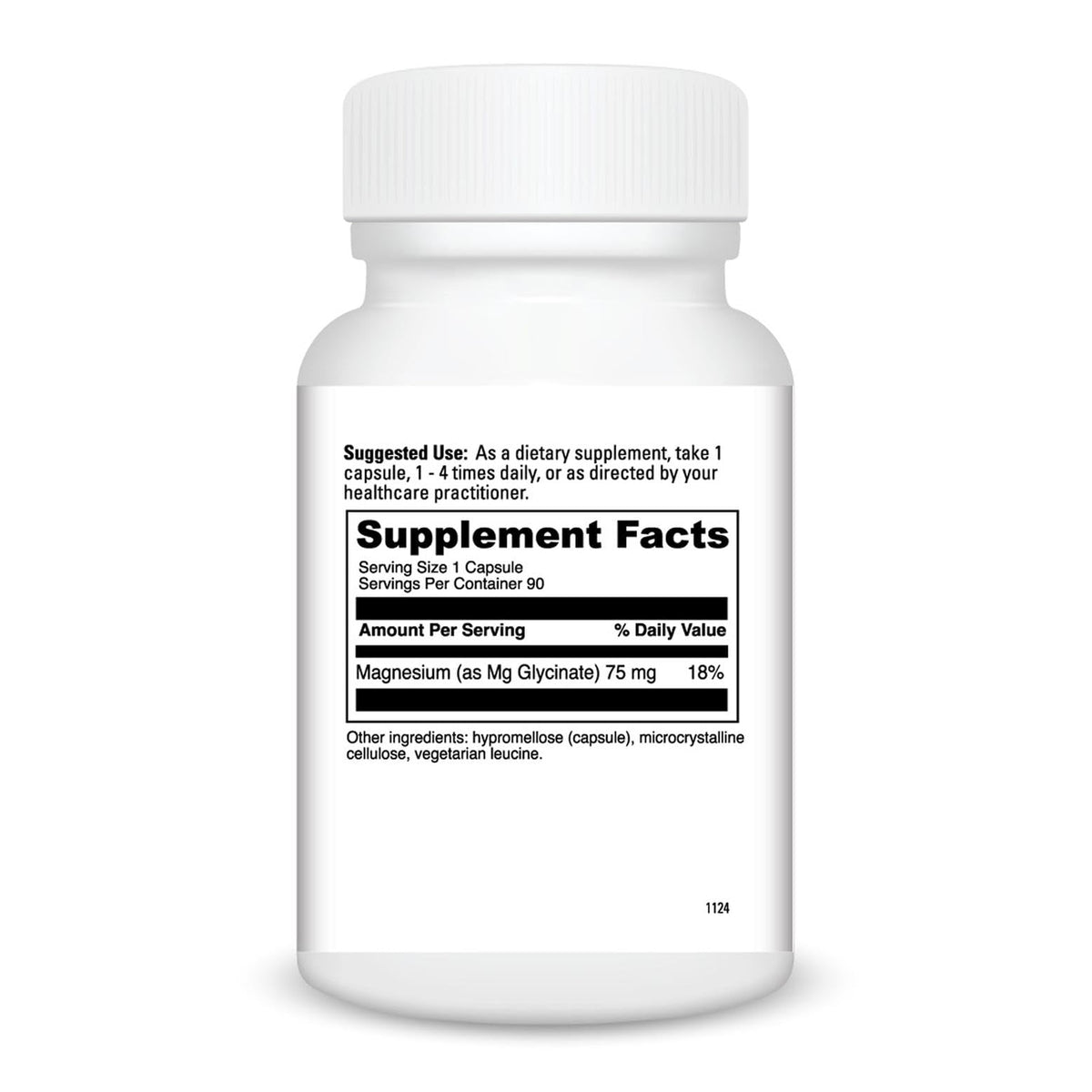 Boîte de DAVINCI Magnésium Glycinate avec capsules