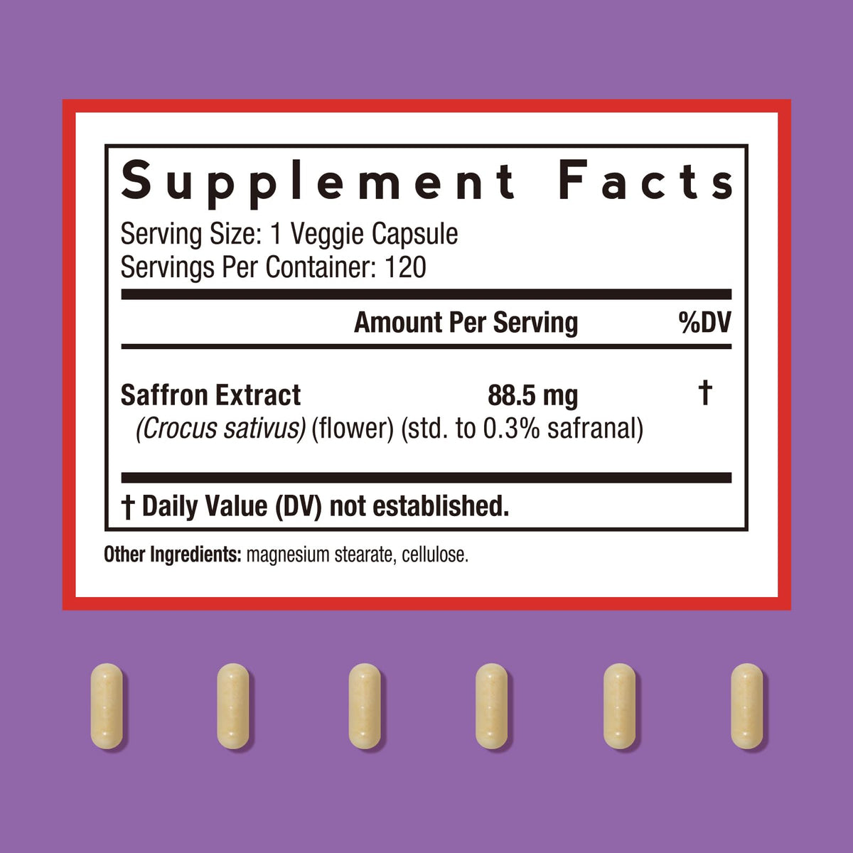 Boîte de Doctor's Recipes Compléments Saffran avec étiquette détaillée