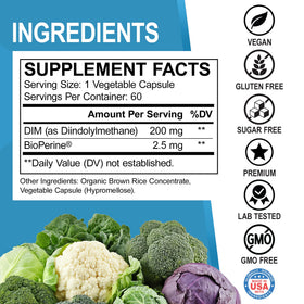 Boîte de DR. BO Complément DIM 200mg avec étiquette visible