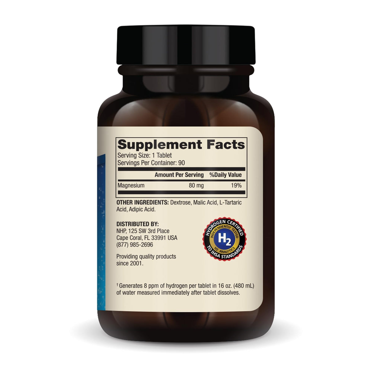 Boîte de Dr. Mercola H2 Hydrogène avec étiquette