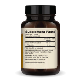 Boîte de Dr. Mercola Propolis Bio, contenant 30 capsules