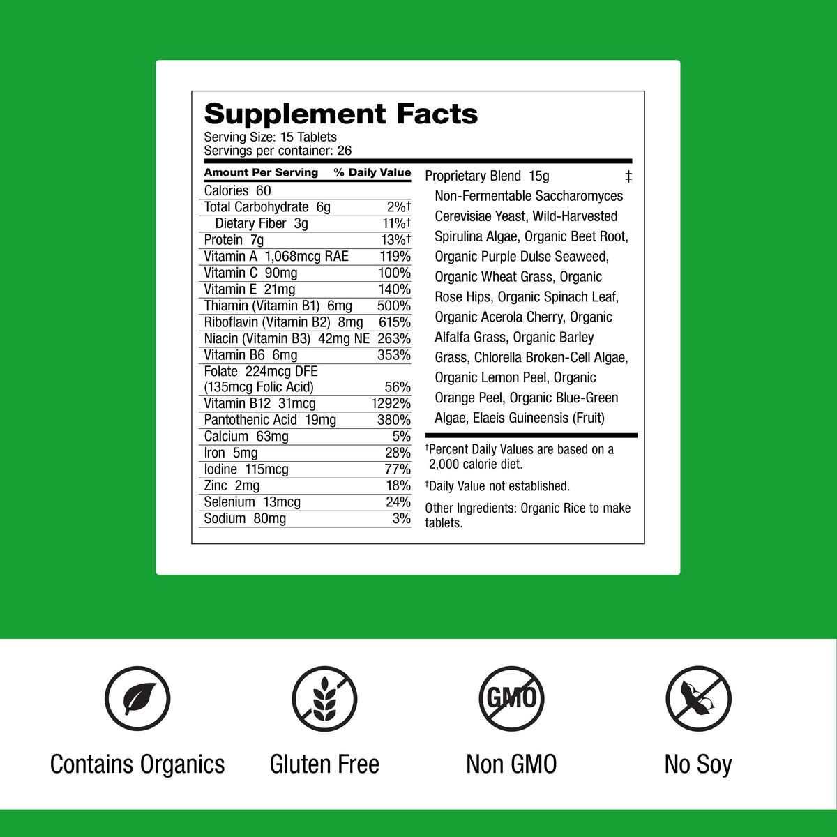 Boîte de Dr. Schulze's SuperFood Plus avec étiquette