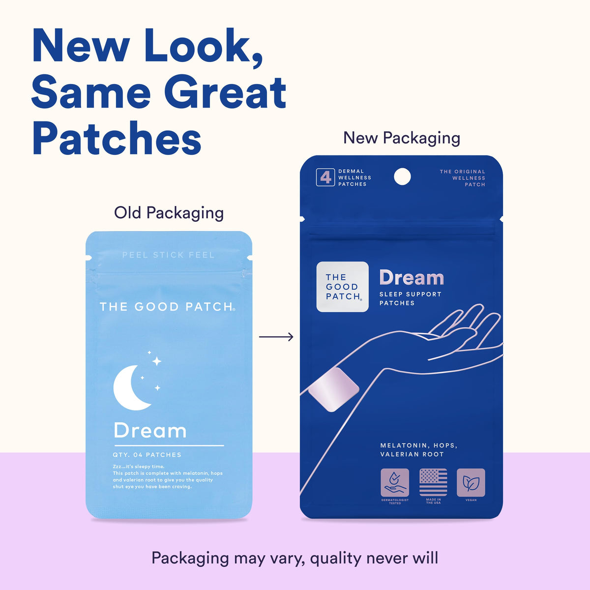 Boîte de Dream Sleep Patch avec vue latérale