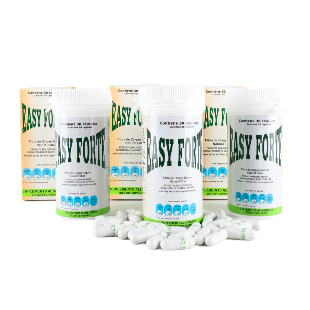 Boîte de Easy Forte avec 90 capsules de fibres naturelles
