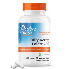 Boîte de Folate Quatrefolic 400mcg Doctor's BEST vue de face