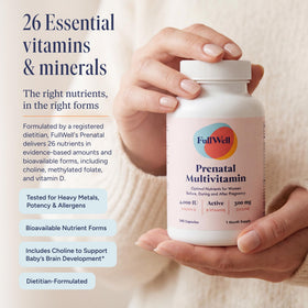 Boîte de FullWell Multivitamine Prénatale Femme avec capsules
