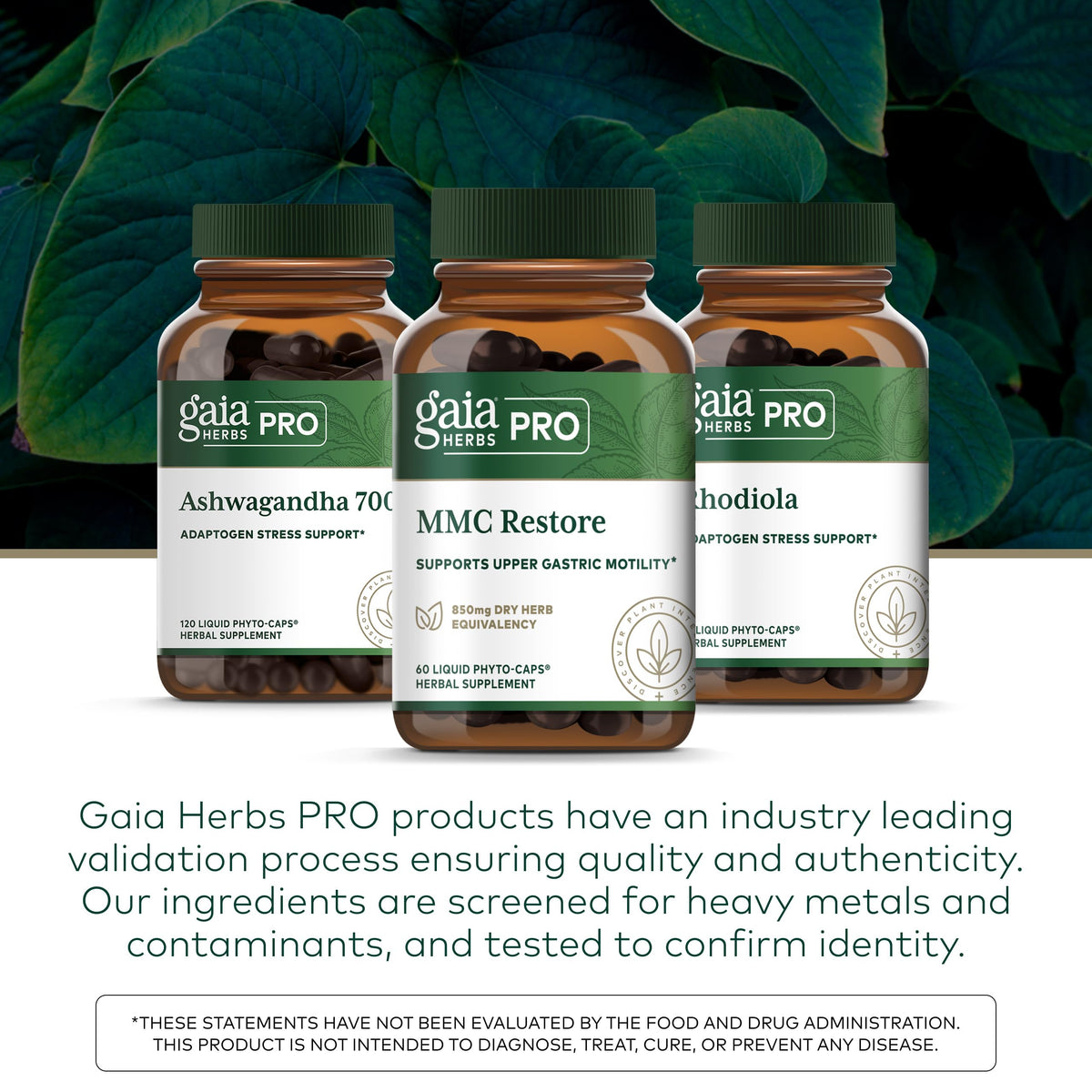 Boîte de Gaia Herbs PRO MMC Restore ouverte montrant les phyto-capsules