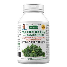 Boîte de gélules ANDREW LESSMAN ProCaps Maximum L+Z avec Astaxanthine vue de face