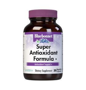 Boîte de gélules végétales BlueBonnet Formule Super Antioxydante vue de face