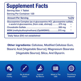 Boîte de Glucosamine Chondroïtine MSM Anabolic Laboratories avec étiquette lisible