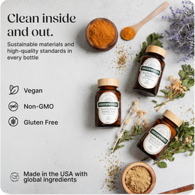 Boîte de Greenworks Nature's daily wellness avec des ingrédients naturels