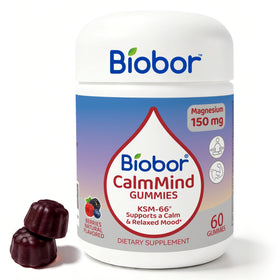 Boîte de gummies Biobor CalmMind avec Ashwagandha, 60 pièces