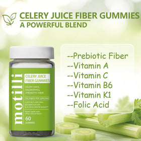 Boîte de gummies de jus de céleri JLQJLQ, étiquette visible