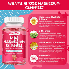 Boîte de gummies de magnésium SEPT YAN, vue de côté