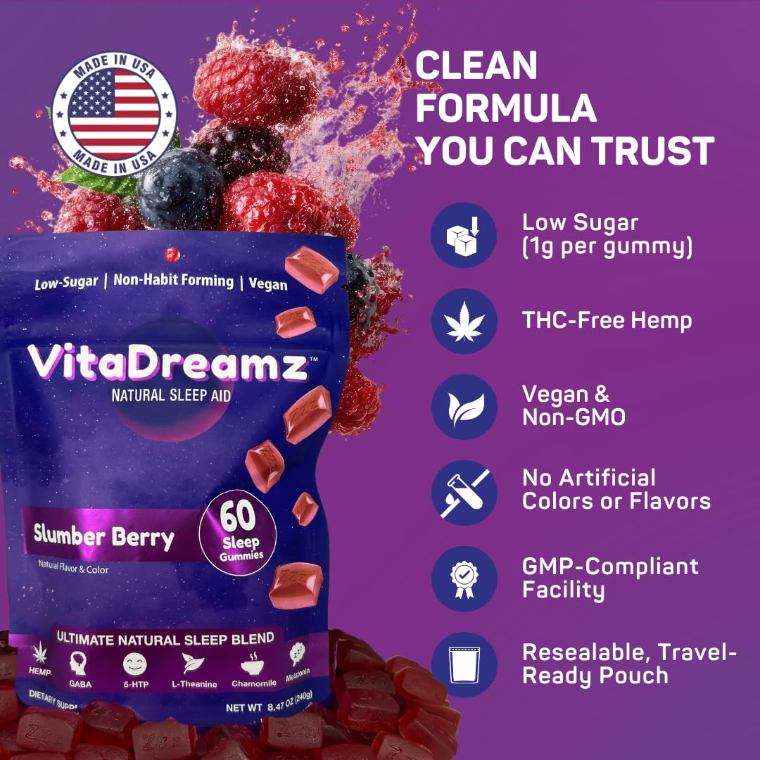 Boîte de Gummies de Mélatonine VitaDreamz ouverte