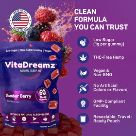 Boîte de Gummies de Mélatonine VitaDreamz ouverte