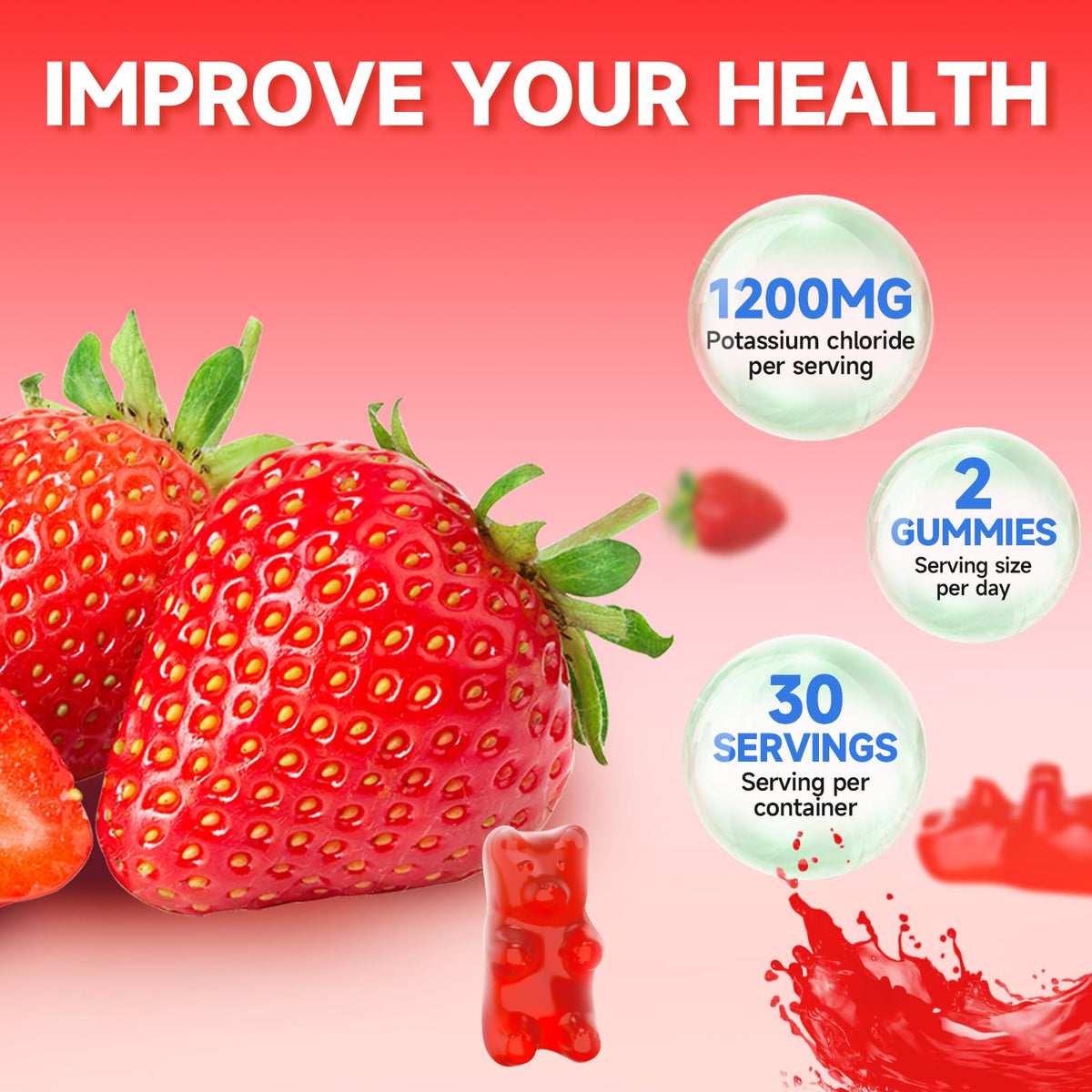 Boîte de Gummies de Potassium GrnLife ouverte avec gummies à l'intérieur