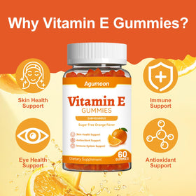 Boîte de gummies de vitamine E Agumoon avec étiquette