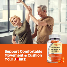 Boîte de gummies glucosamine chondroitin HOLLEGEND avec dimensions visibles