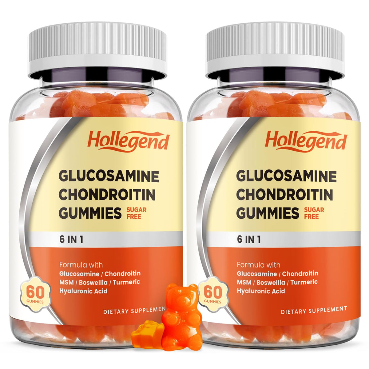 Boîte de gummies glucosamine chondroitin HOLLEGEND vue de face