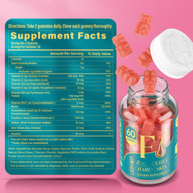 Boîte de gummies Lazpowfi avec informations nutritionnelles