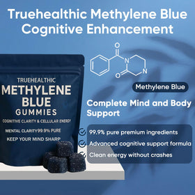 Boîte de gummies Methylene Bleu TRUEHEALTHIC avec 30 gummies