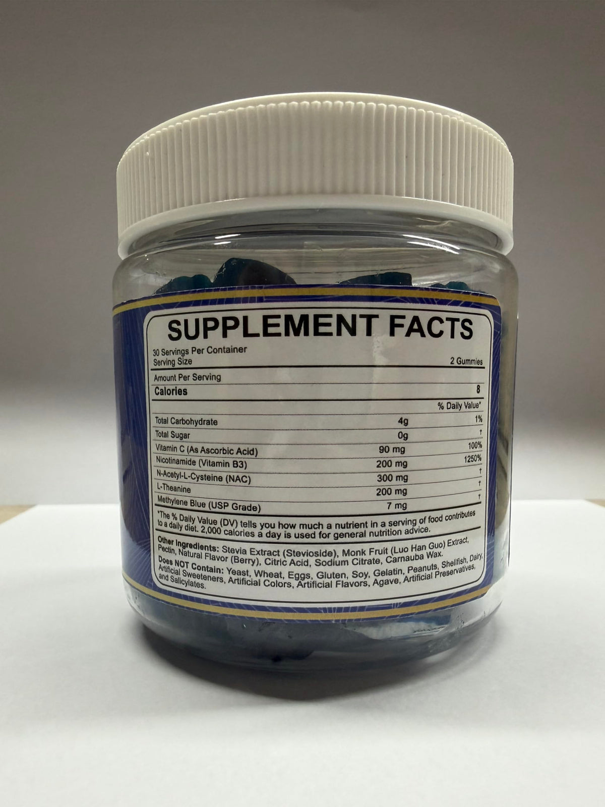 Boîte de Gummies Methylene Blue LILICARE ouverte