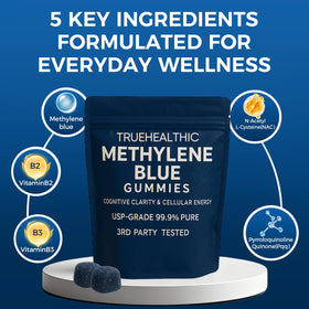 Boîte de Gummies Methylene Blue TRUEHEALTHIC avec 60 gummies