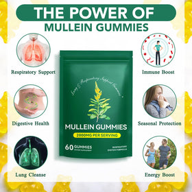 Boîte de gummies Mullein Ruduwu avec dimensions de 21,6 × 17,3 × 4,8 cm