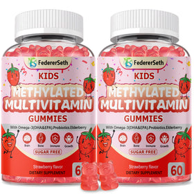 Boîte de gummies multivitamines FedererSeth pour enfants, 120 gummies