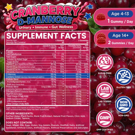 Boîte de gummies NATISLAND à la cranberry et D-Mannose ouverte