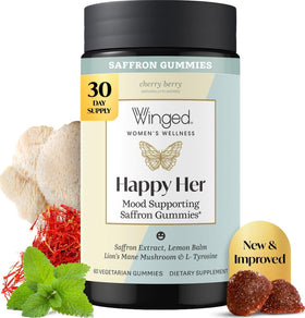 Boîte de gummies Winged Happy Her pour femmes, 60 gummies