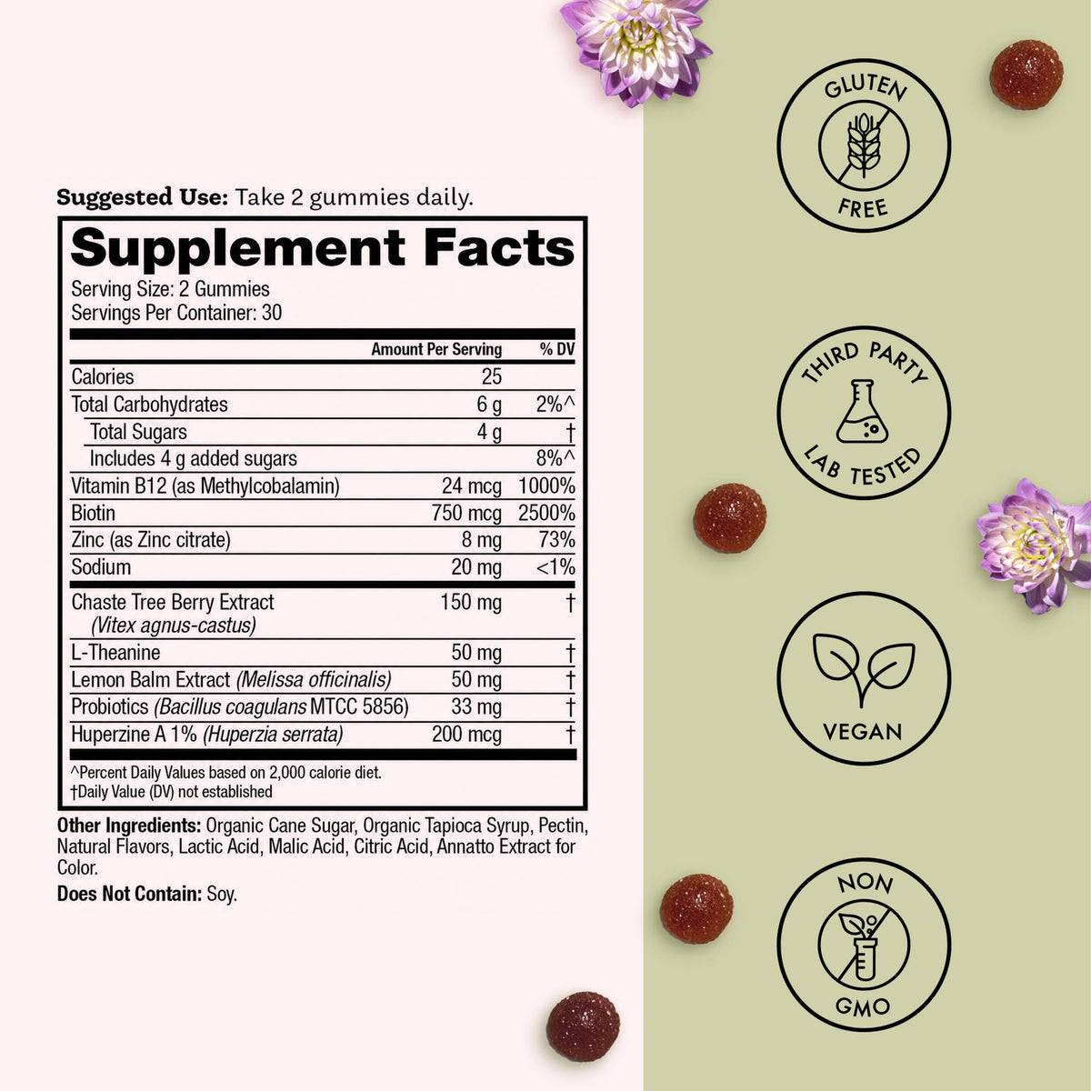 Boîte de gummies Winged Wellness Teen Queen sur une table