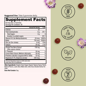 Boîte de gummies Winged Wellness Teen Queen sur une table