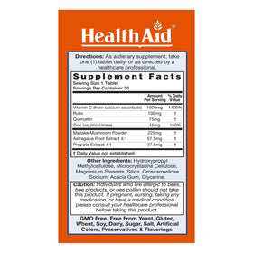 Boîte de HealthAid ImmuProtect avec informations nutritionnelles