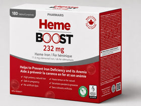 Boîte de HEME support contenant 180 comprimés de fer hémique