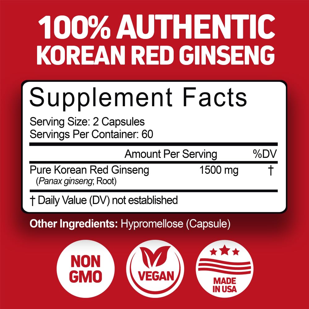 Boîte de Herbtonics Ginseng Rouge Coréen 1500mg vue de côté