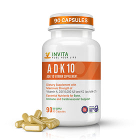 Boîte de INVITA ADK 10 Complément Alimentaire avec 90 capsules