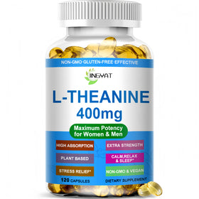 Boîte de JINGYAT L-Theanine 400 mg avec 60 gélules
