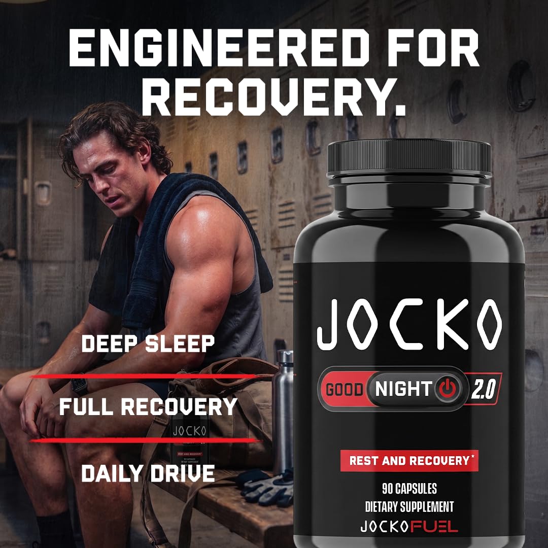 Boîte de Jocko Fuel Good Night 2.0 avec informations nutritionnelles